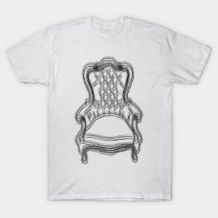 Minimalist Humorous Throne Seat T-Shirt